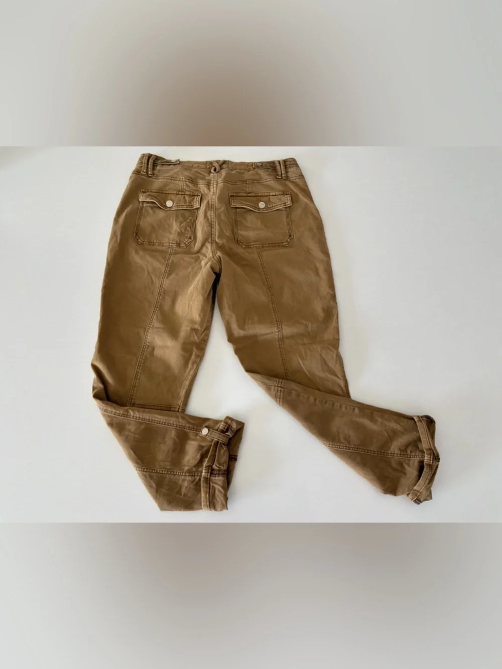 WHBM Pret A Pedi Straight Crop Utility Pants Brown Womens 10 Mid Rise - Picture 3 of 7